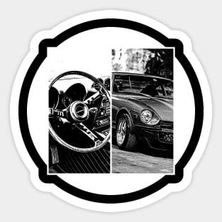 NISSAN DATSUN 280Z FAIRLADY Black 'N White 5 (Black Version) Sticker